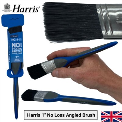 Lot De 3 Pinceaux Harris Evolution 75 Mm (3″) – Poils Synthétiques Souples, Manche Bleu