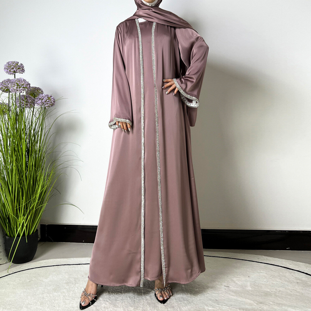 sachin and babi light blue dress Elegant Gradient Pleated Abaya Robe