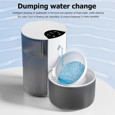 Smart Pet Wasserspender, Kabelloser Katzenbrunnen, Dumping Hund Wasserspender