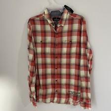 Buffalo David Bitton Men  s Long Sleeve Button Front Flannel Shirt size S