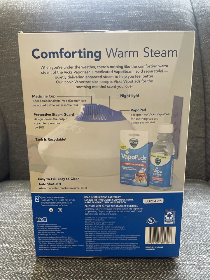 Vicks Vapo Filter Free V150SG Cool-Warm Steam Vaporizer Tabletop Humidifier - Image 2 of 4