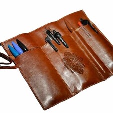 Stationery Retro Roll Pen Bag Cosmetic Bag Roll Pencil Bags  Vintage Pencil Case