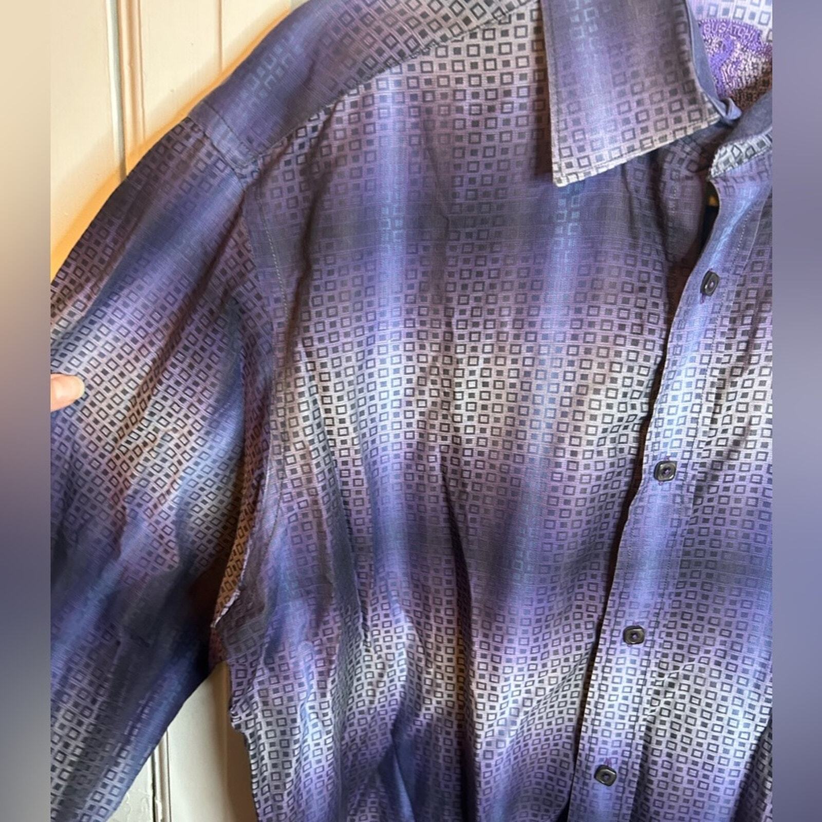 BUGATCHI MENS PURPLE BUTTON DOWN - image 4