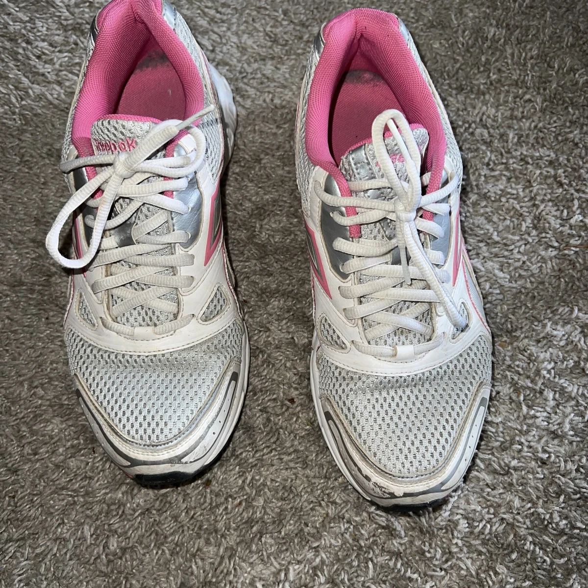 Women&#039;s Size 8.5 Reebok DMX Ride Running Lateral Flex Silver Gray Pink | eBay