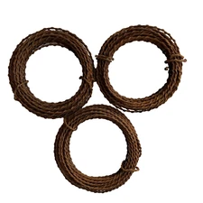 3 Rolls Coils Rusty Wire Tin Twisted 20 GA Gauge =45' Primitive Craft Supplies