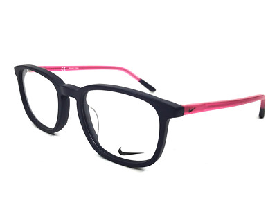 Nike Kids Eyeglasses Frames 5542 501 Navy Blue Pink Square Full Rim 46-17-130