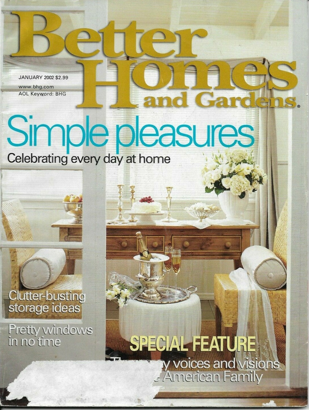 Better Homes and Gardens January 2002 magazines Simple Pleasures | eBay