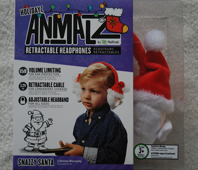 ReTrak Animalz Safe Lautstärkebegrenzung Kinder Kopfhörer Santa Weihnachtsgeschenk