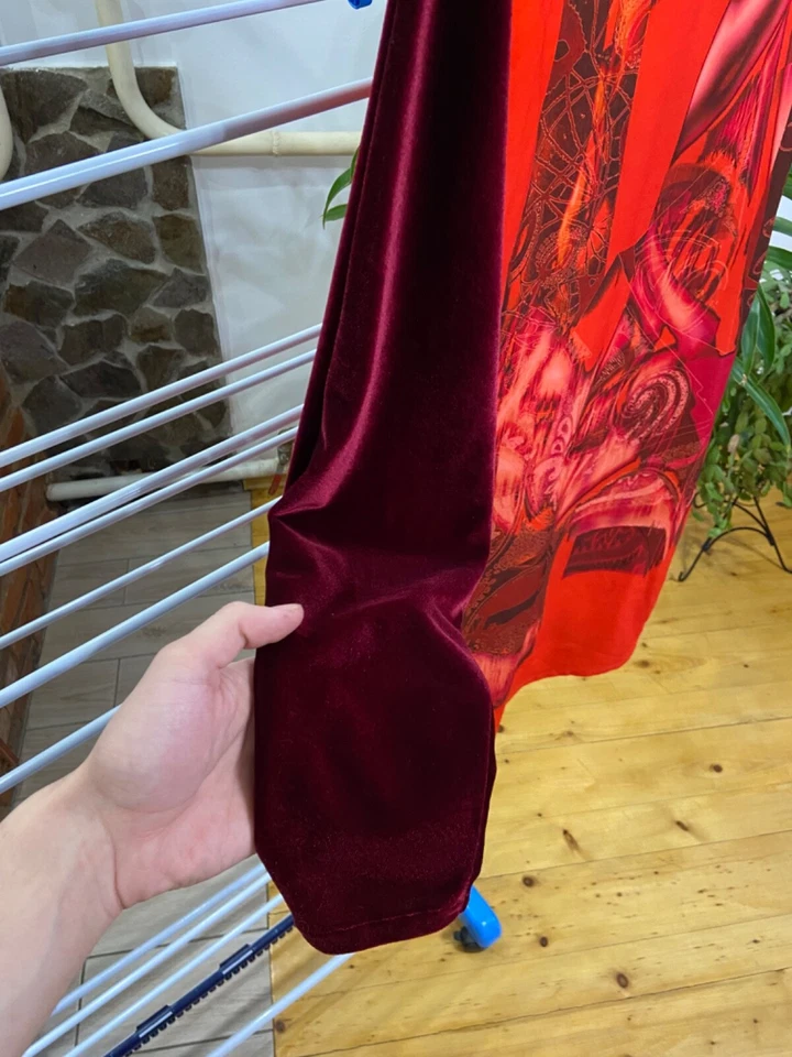 Vestido feminino Save The Queen S abstrato capricho arte artística manga de veludo tamanho P - Imagem 3 de 4