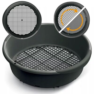 INOOMP Gartenerdesieb - Rundes Sieb 3mm Mit Griffen