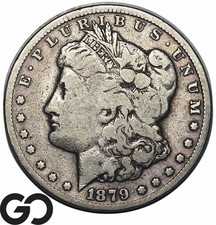 1879-CC Morgan Silver Dollar Coin, Highly Demanded Choice Fine Key Date