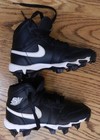 Nike Air Jordan 1 Mid Black/White Football Cleats TD HF6883-001 SIZE Youth 13C — photo 2