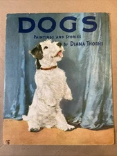 1932 Dogs Paintings And Stories Diana Thorne Saalfield Publishing Akron INV-AA23