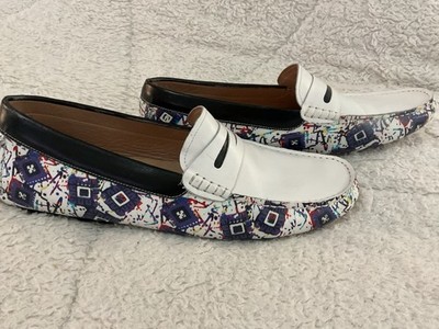 Robert Graham RG5487S White Welnick Driving Shoes Men s US Size 12