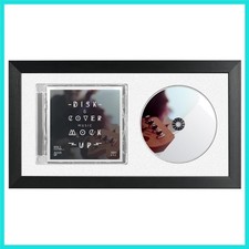 CD Music Frame 8" x 12" with White Matting Display Disc and CD Box Made by So...