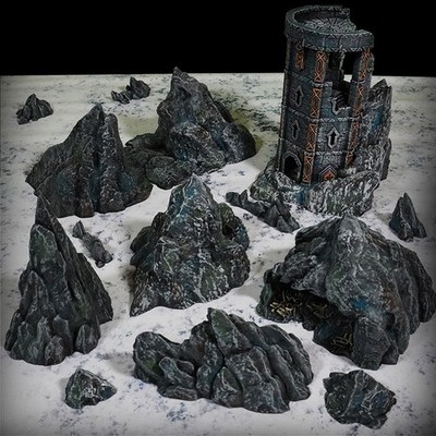 Mountain Peaks | Conquest Creations  | 28mm Tabletop Gelände | Fantasy Terrain