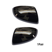 Black Front Left Passenger & Right Driver Side Wing Mirror Cover Cap For Mazda 2