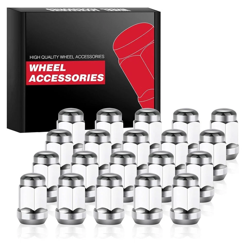20 peças porcas de roda de bolota cromadas M12x1.50 para Honda Civic Accord 2009-2019 novas - Imagem 2 de 4