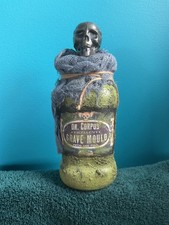 Halloween Glass Witch Potion Bottle Hand Crafted Apothecary Rustic One of a Kind