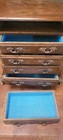 Vtg Price Import 5 Drawer Wind Up Music Footed Jewelry Box (Works) — photo 4