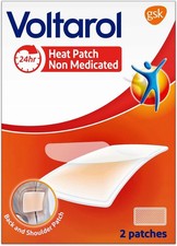 Voltrol Heat Patches Back & Shoulder Pain Relief - Non Medicated x2