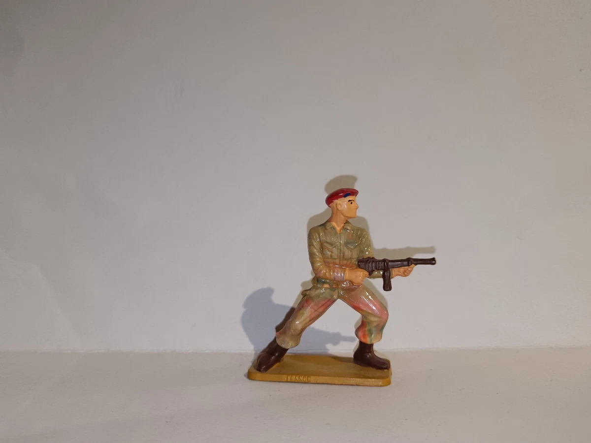 Figurines Starlux - Parachutistes Français Années 60 - Soldats Vintage Plastique