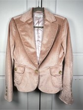 Banana Republic Champagne Corduroy Notched Lapel Flap Pockets Blazer Sz 4
