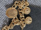 Vintage Trifari Necklace & Earrings - Gold Chain Necklace w White Cabochon NICE! — photo 7