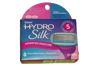 Schick Hydro Silk 5 Curve Sensing Blades box Of 4 Cartridges Moisturizing Serum