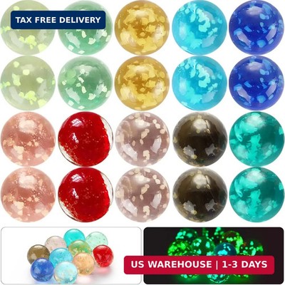 Skylety 20 Pieces Large Marbles Glowing in The Dark, Marbles Bulk Luminous Color