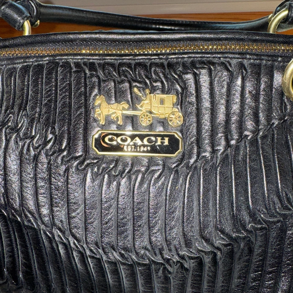 BOLSO DE MANO COACH 16264 MADISON GRANDE SOPHIA NEGRO USADO EN EXCELENTE ESTADO Foto 4 de 4