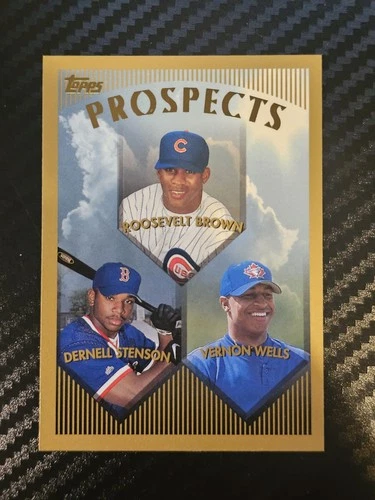 1999 Topps - Prospects Vernon Wells, Roosevelt Brown, Dernell Stenson #436 (RC)