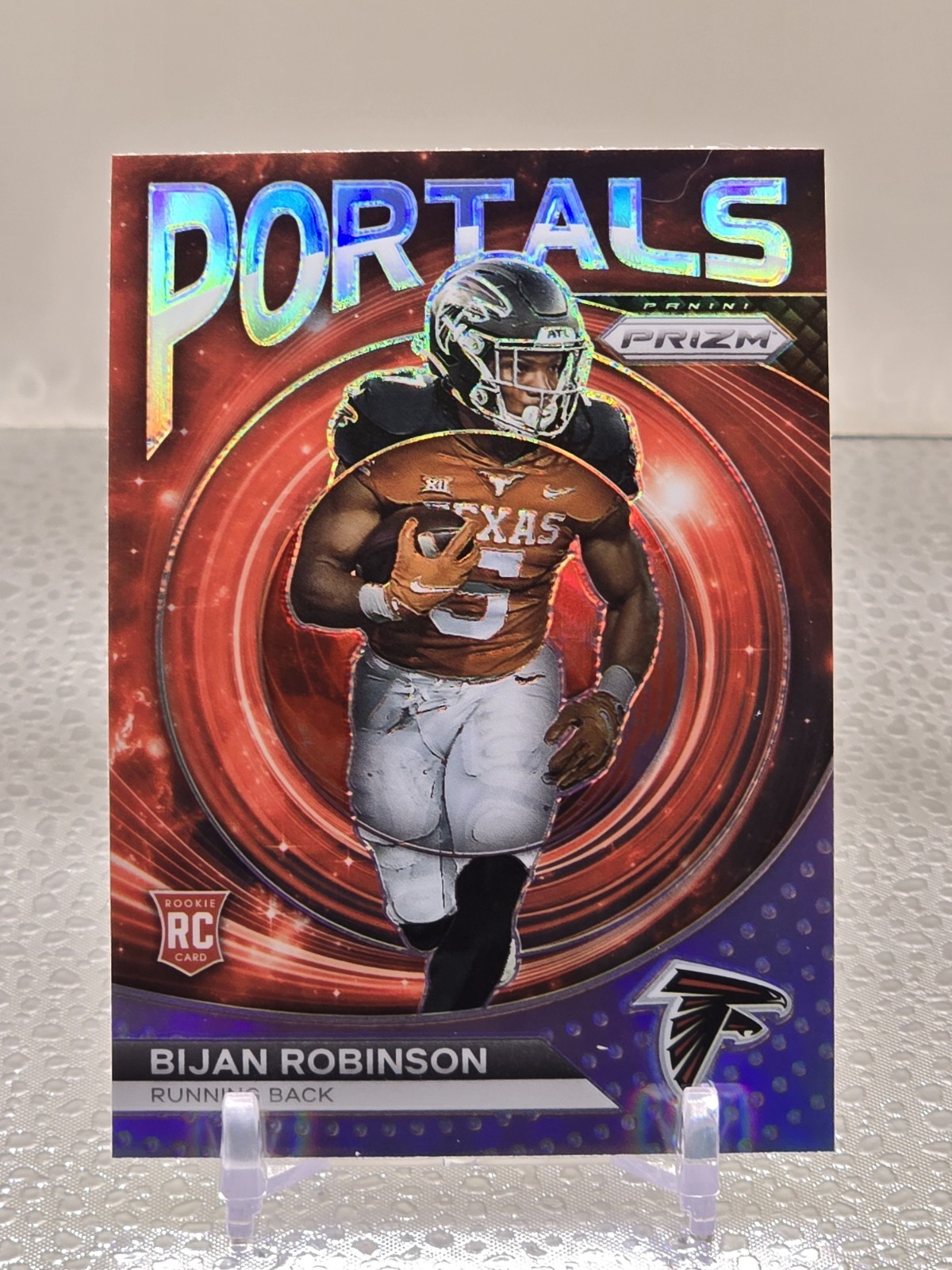 Bijan Robinson SP 2023 Panini Prizm Portals Silver Prizm RC Atlanta Falcons 