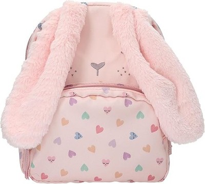Depesche Princess Mimi Rucksack Rosa Hasen-Gesicht Plüsch-Ohren Herz-Muster