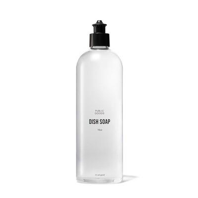 Public Goods Natural Dish Soap Kitchen Soap Plant-Based Vegan Friendly Clear