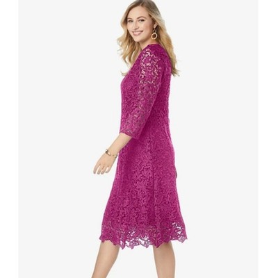 Jessica London Pink Floral Lace Overlay Knee Length A-Line Sheath Dress 16W | eBay Jessica London Pink Floral Lace Overlay Knee Length A-Line Sheath Dress 16W | eBay