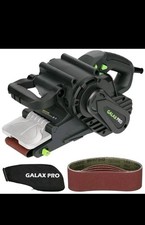 1010W Belt Sander, 120-380 RPM Variable Speed Settings, Dust Bag，5 Sanding Belts