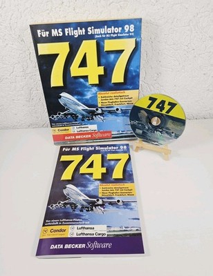 PC BIG BOX MS Flight Simulator 98 - 747  Data Becker Software OVP Buch 