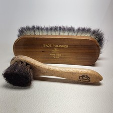 2 Shoe Polishing Shine Brushes. OxCo Oblong Polishing And Kiwi Detail Brushes