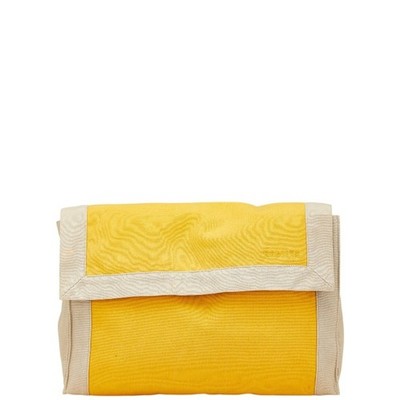 Hermes Tapidsel Clutch Bag/Second Bag Yellow Canvas Women's HERMES GZl1bk4c