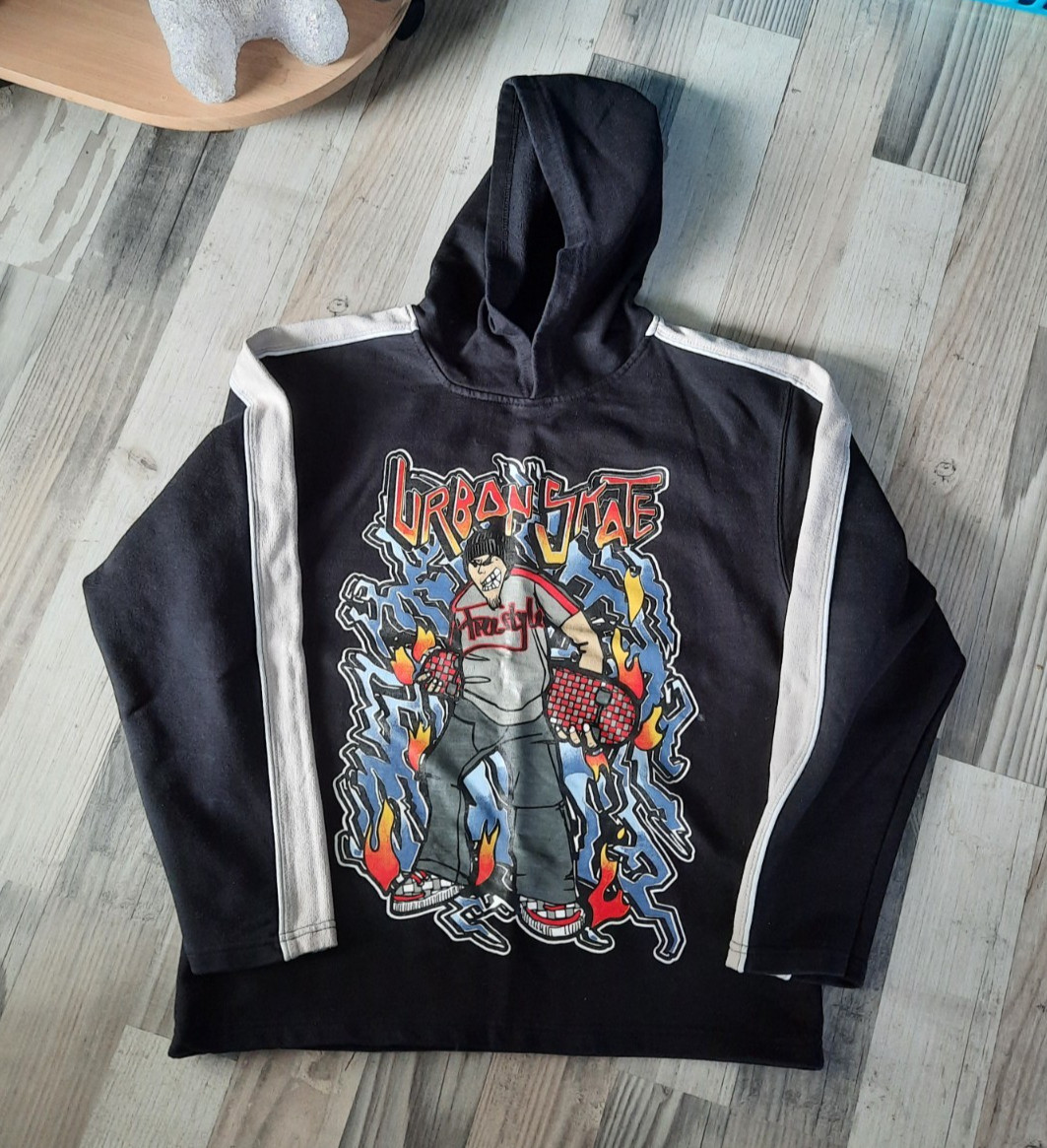 Vintage Sweatshirt / Hoodie Skater Motiv Gr. 176