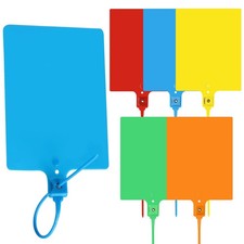 100 PCS Waterproof Plastic Tags Large Plastic Shipping Tags with Wire Cable