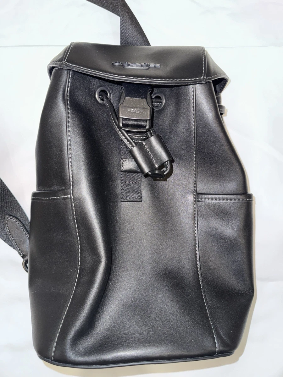 バッグ COACH Nylon Leather Backpack Black Coach Nylon Exterior Backpack Bags & Handbags for Women for sale