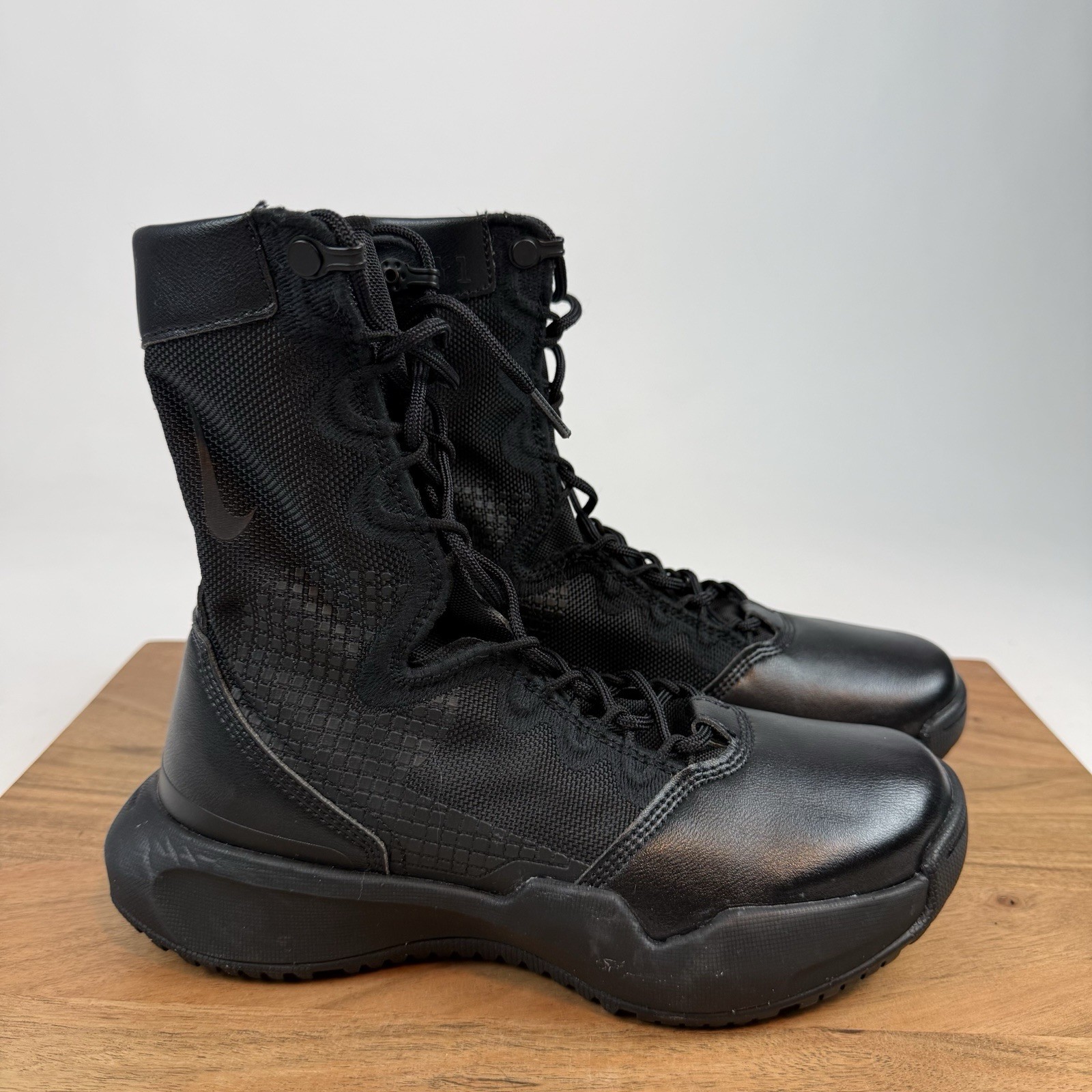 S Nike Sfb B2 Black Leather Combat Police Tactical Ankle Boo