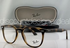 Ray-Ban Round Eyeglasses Havana Acetate Frame Clear Demo Lens RB7159 2012 50mm