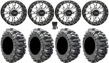 System 3 ST-3 Machined 14" Wheels 30" Bogger Tires Suzuki KingQuad