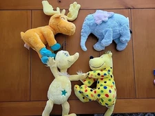 Dr Seuss Lot 4 Character Plush Stuffed Animals Horton Spotted Moose Kohls Set