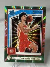 2024-25 Panini Donruss -Rated Rookie Zaccharie Risacher#219 Holo Green Laser (RC