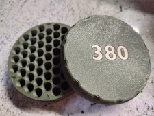 380 Ammo Box Holds 55=Cartridges. Lid Screws On. Green  3d Printed.