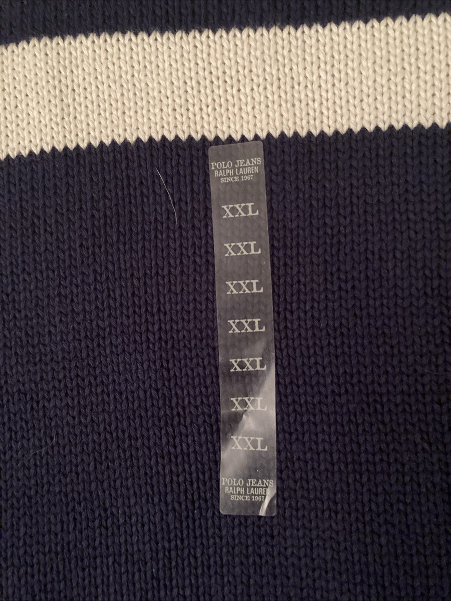 POLO JEANS CO ニット　アウター Vintage 90's Polo Jeans Co Ralph Lauren 1/4 Zip Knit Sweater 2XL